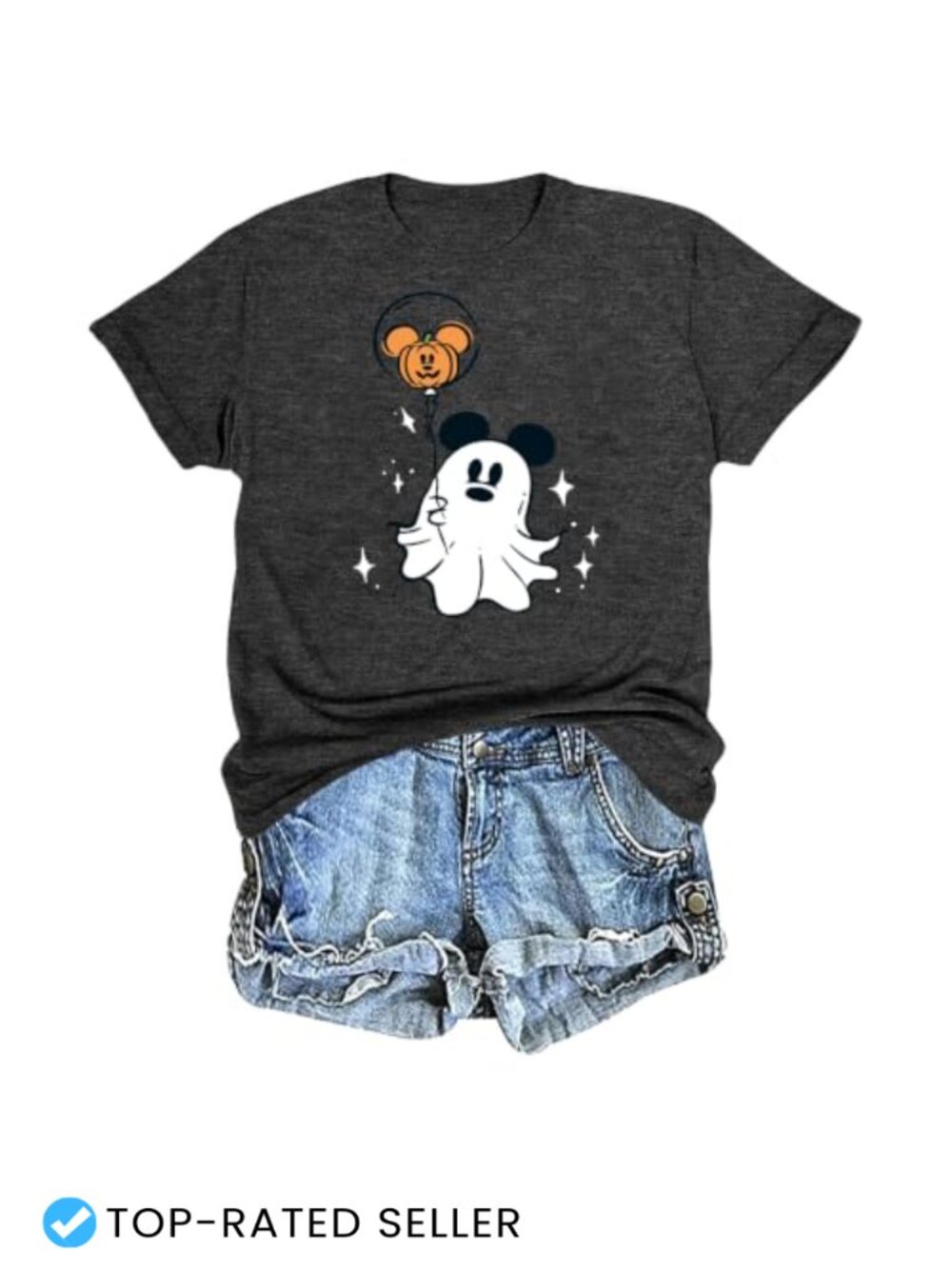 Halloween Magic Kingdom T Shirt Women Funny Novelty Ghost Graphic Tee